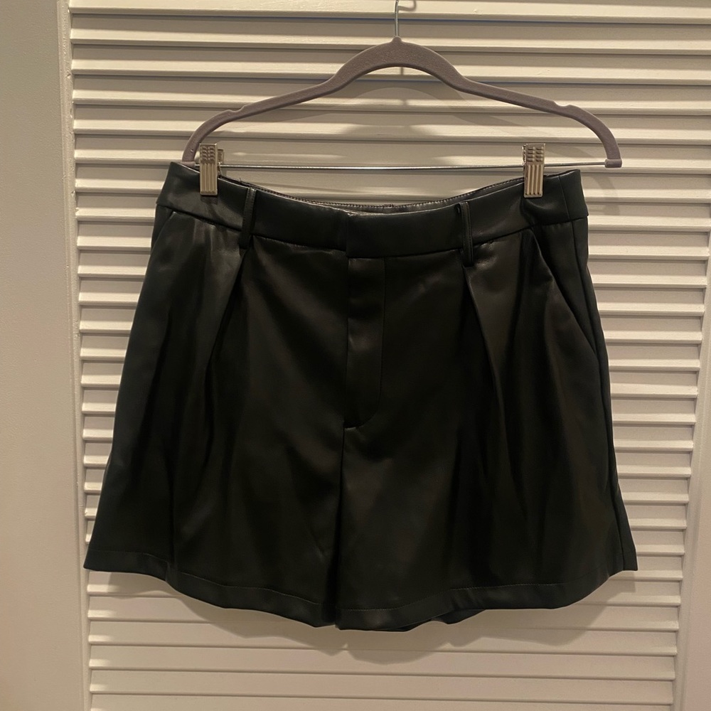 7 For All Mankind Leather Shorts NWT